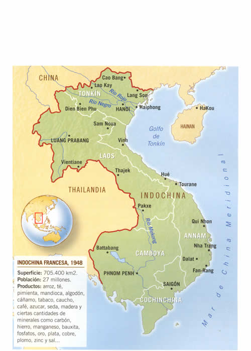 mapa de indochina